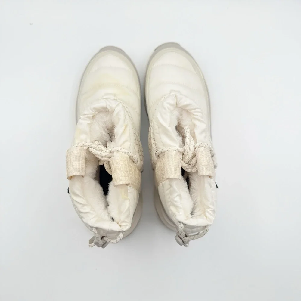 The North Face Thermoball Lace Up Boots White Grey Womens Size 7 Snow